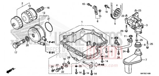 CARTER D'HUILE/POMPE A HUILE CBR1000S1K de 2019